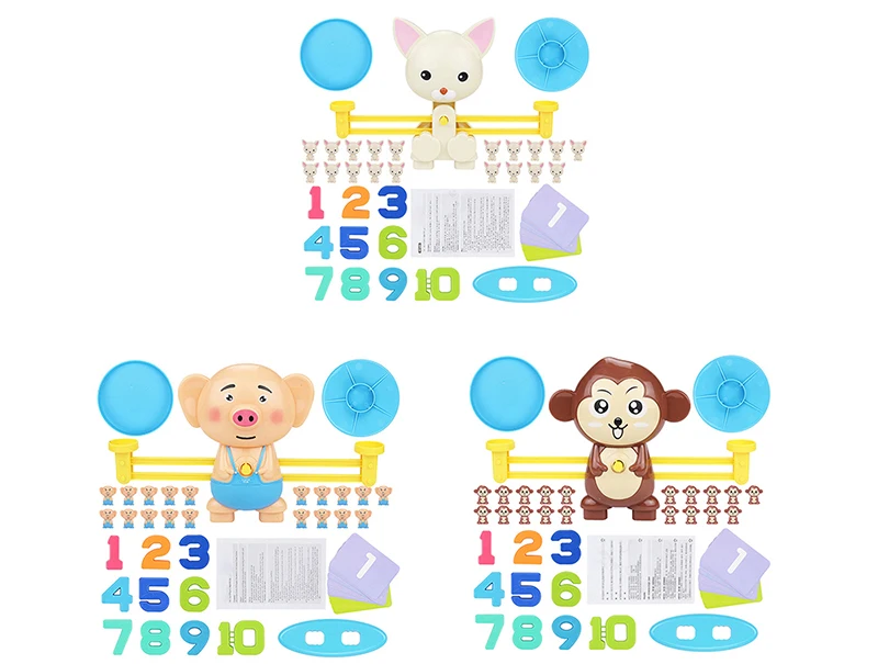 아이들을 위한 교육 수학 장난감 숫자 균형 게임 수학 학습은 유치원에서 쉽게 만들어졌습니다.