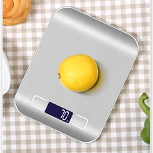 Escalas da cozinha do peso de digitas 5kg 10kg/1g gram escalas de aço inoxidável ferramentas eletrônicas da medida da precisão do equilíbrio do alimento do lcd