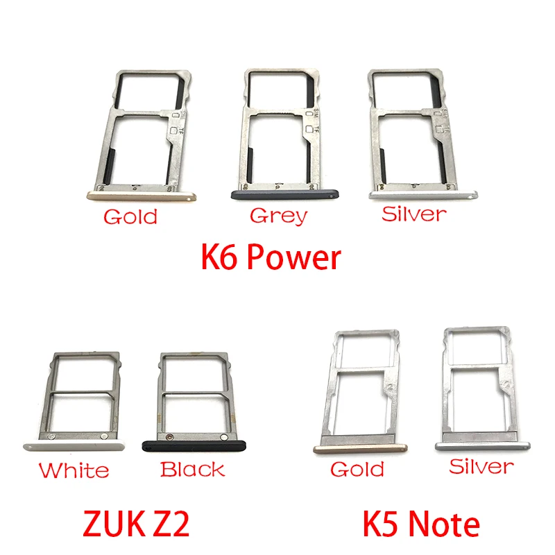 New Single Card SIM Card Tray Slot Holder For Lenovo ZUK Z2 / K5 Note / K6 Power Replacement Part