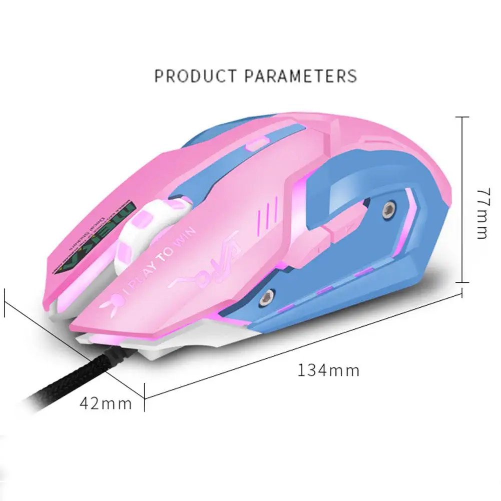 USB Проводная игровая компьютерная мышь 2400 DPI оптический светодиодный бесшумная
