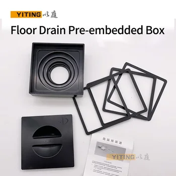 

Floor drain pre-embedded box pre-installer 10*10cm silicone plastic floor drain pre-packing box Quick installation