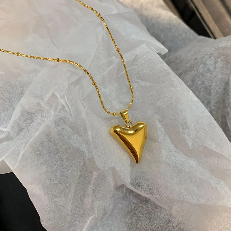 

Timeless Wonder Titanium Shark Teeth Chains Necklace Women Stainless Steel Jewelry Gothic Designer Trendy Top Gift Heart 6452