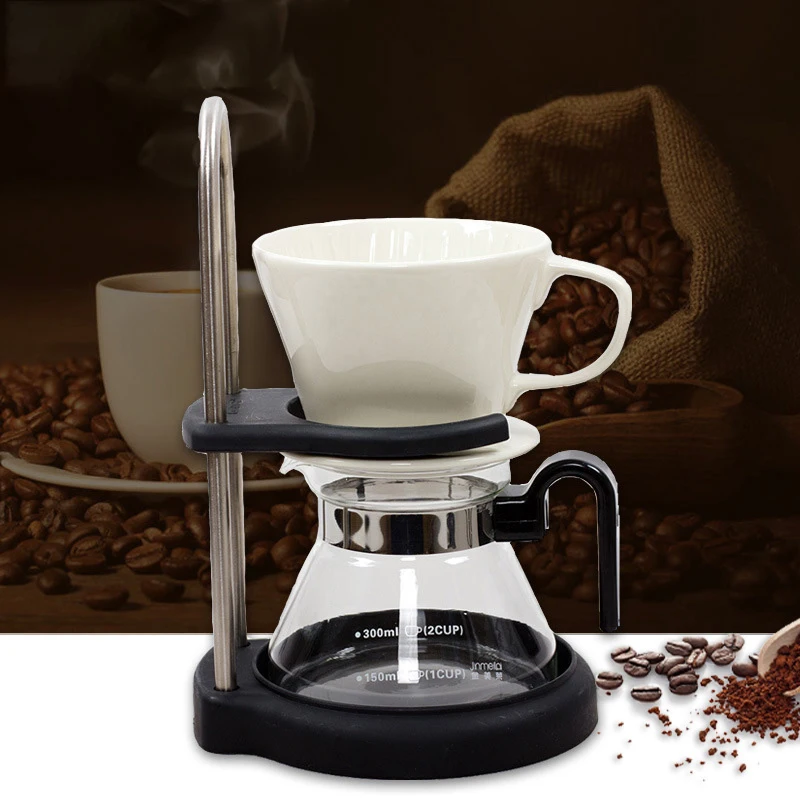 V60 Ceramics Filter Pot Coffee Dripper Pot Set Coffee Kettle Teapot Espresso Percolator Kitchen