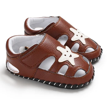 

Bekamile baby shoes boy walkers shoes PU Leather Soft Bottom Infant Anti-slip Summer Newborn Footwear SHL042