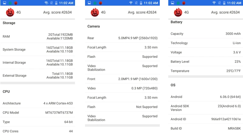 Дешевый смартфон 5,0 "HD экран 2 Гб 16 Гб Android 6,0 мобильный телефон Двойная камера две Sim Google Play GSM четырехъядерный телефон