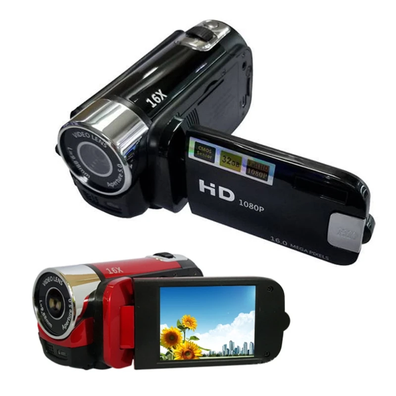 

US/EU/UK/AU Plug 1080P Vlog Camera 16 Million Pixel DV Camcorder 16X Digital Zoom Video Camera Built-in Microphone