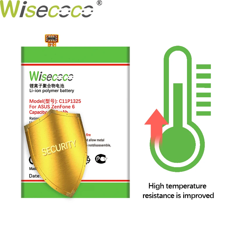 WISECOCO 4550mAh C11P1325 батарея для Asus ZenFone 6 A600 A600CG T00G A601CG телефон + номер