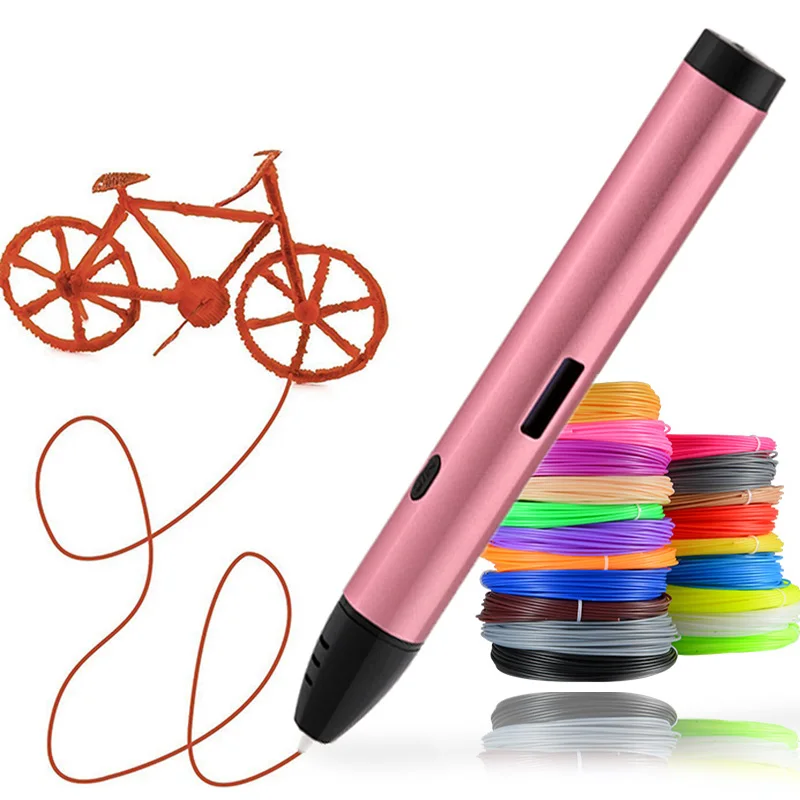 

3D Pen USB Three D Printer Pen With Plastic 5V 2A Low Temperature PCL Filament 3D Pencil Kids DIY Birthday Gift