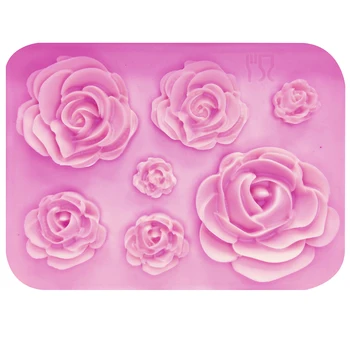 

Rose Flowers silicone mold Cake Chocolate Mold wedding Cake Decorating Tools Fondant Cake Mold