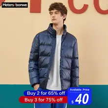 Metersbonwe зимняя мужская Сверхлегкая куртка на утином пуху, мужские пуховики, уличная зимняя мужская повседневная пуховая куртка, пальто