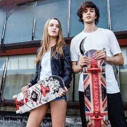 Adults Professional Skateboard Hardware Complete Double Rocker Skateboard Deck Old School Planche De Skate Outdoor Sports