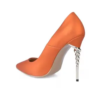 

Spring and summer new European and American fine heels sexy fashion pointy satin high heels