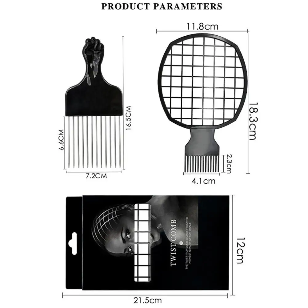 BellyLady 2 шт./компл. афро Твист расческа для волос в африканском стиле Для мужчин парикмахерские афро гребень твист волна расческа-щетка для локон гребень