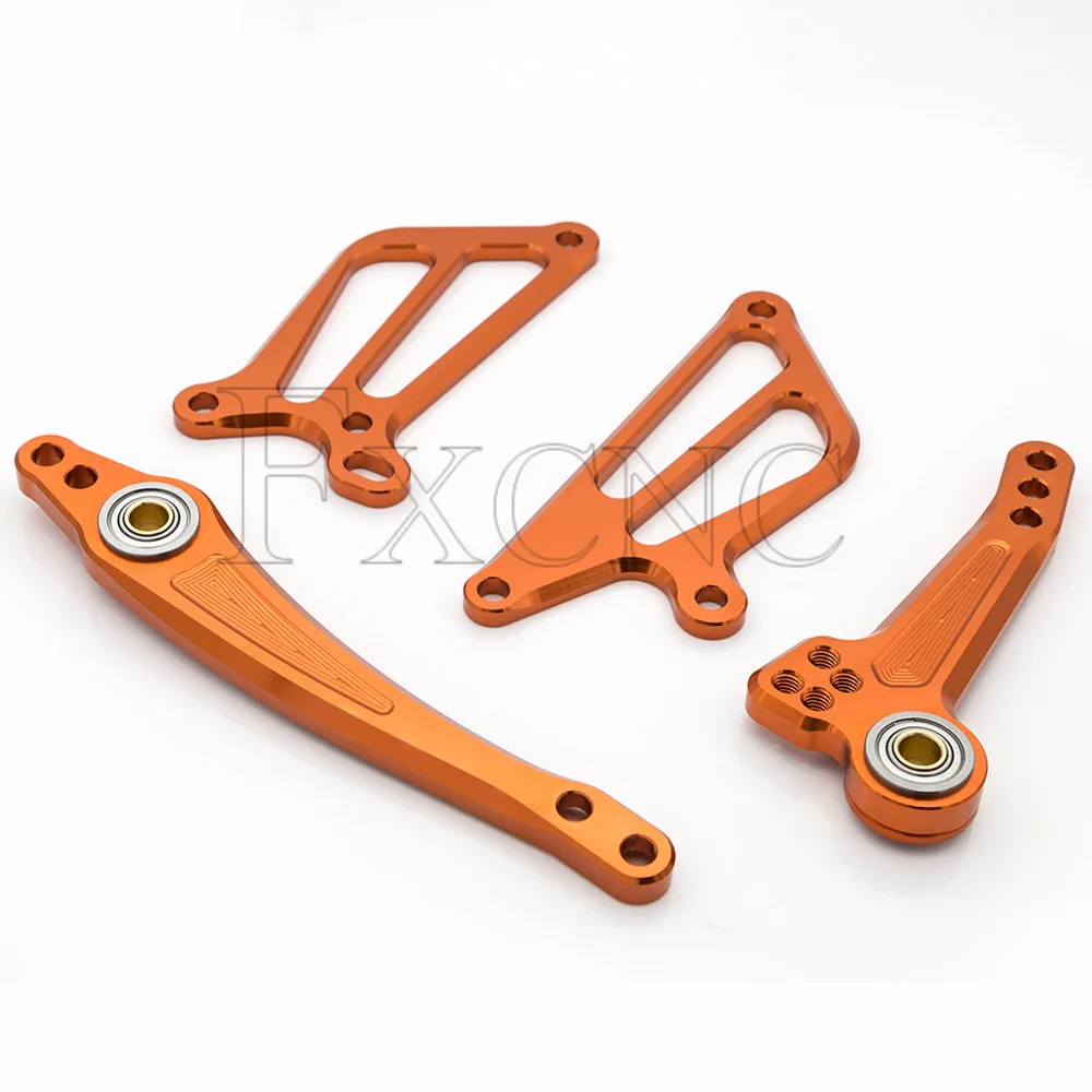 CNC мотоцикл Rearset ножной Peg тормозной рычаг переключения передач+ крыло для Honda CBR500R CBR400R CB500F CB400F CBR 500 2013 - Цвет: Orange