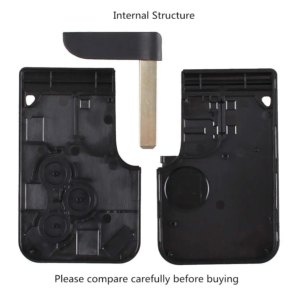 

3 Button 433Mhz ID46 PCF7947 Chip & Emergency Insert Blade Remote car Key For Renault Clio Logan Megane 2 3 Scenic Remote PCB