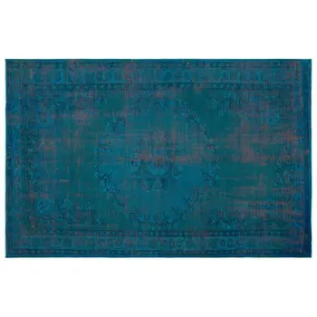

Handmade Turquoise Vintage Overdyed Turkish Area Rug 180x274 Cm-5'11''X8'12''