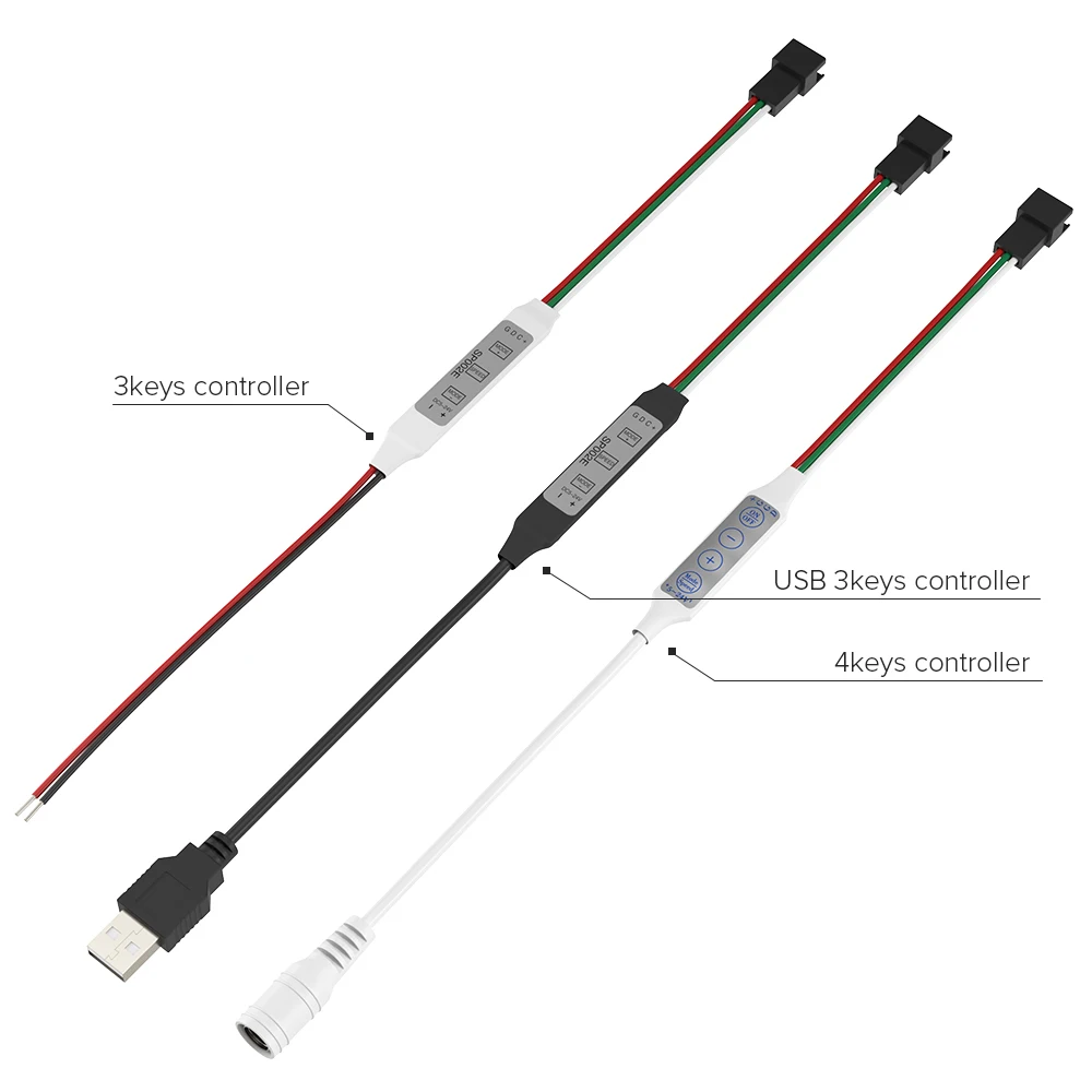Mini 3 keys 4 WS2812B WS2811 Controller USB for WS2812 LED Light Strip Pixel SP002E Power Bank TV DC5V-24V | Освещение