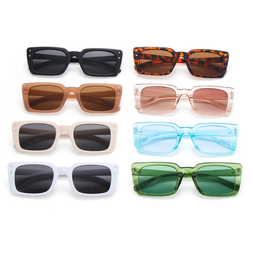 Women Sunglasses New Vintage Rectangle Sunglasses For Women's Fashion Retro Leopard Design Sunglasses Trendy Eyewear UV400 Streetwear Accessories