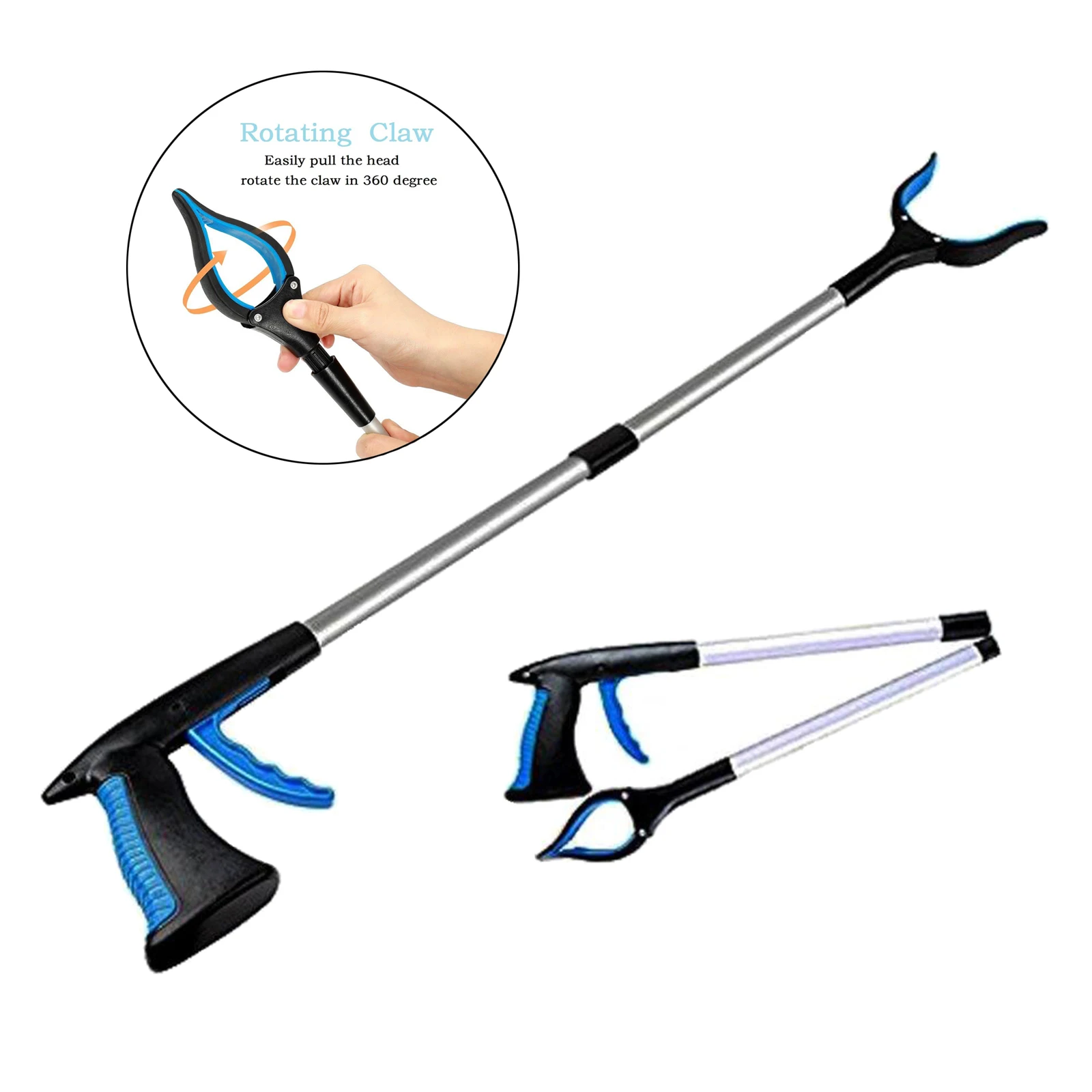 Heavy Duty Pick Up Reaching Tool Litter Picker Rubbish Grabber Long Trigger