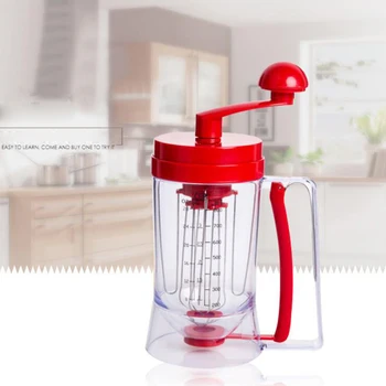 

Manual Pancake Machine 800ml/26.7 OZ Cupcake Funnel Batter Dispenser Cream Separator Tool Cake Dough Dispenser