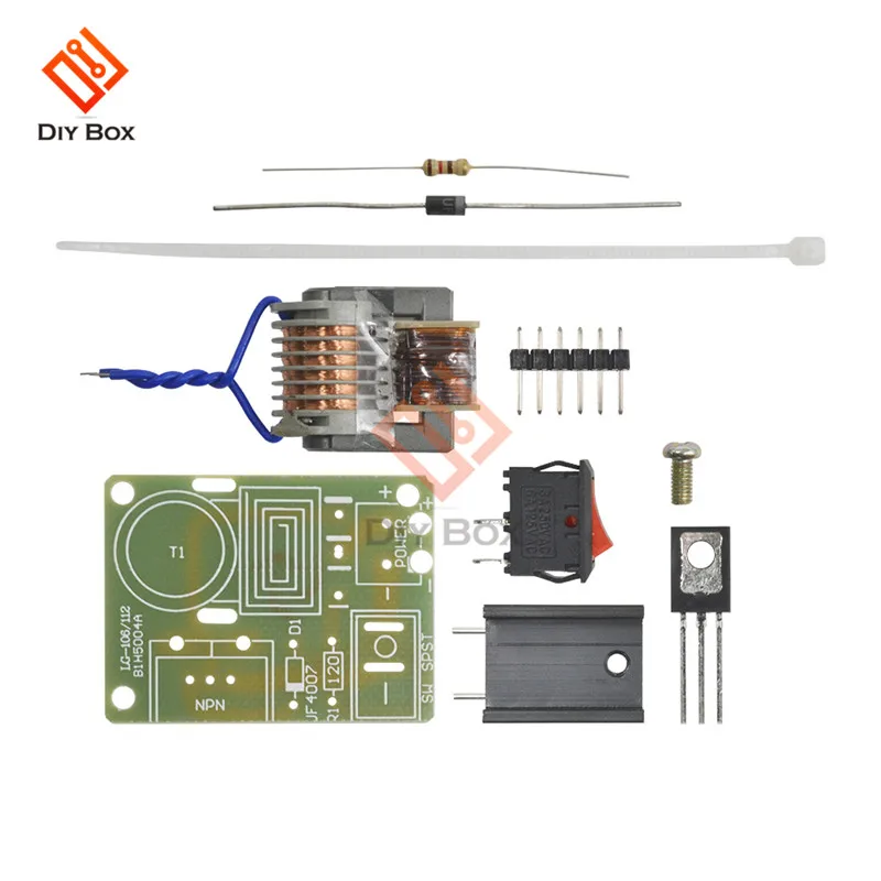 15KV высоковольтный генератор повышающий инвертор дуговая Зажигалка модуль катушки зажигания трансформатор электронные части набор 3,7 V DIY Kit