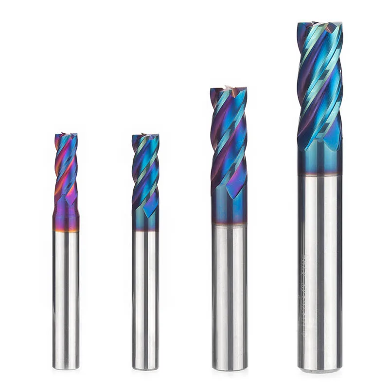 Vsharp Carbide Square End Mill Set 4 Flutes Titian Coated Milling