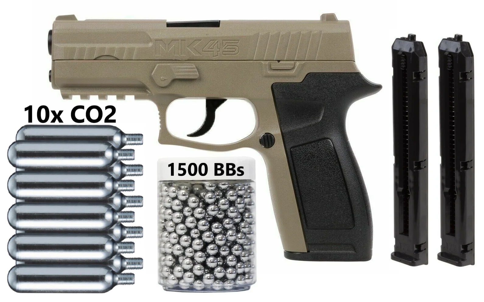 Crosman Mk45 Co2 177 Cal Bb Semi automatic Air Gun Pistol 480 Fps crosman-mk45-co2-177-cal-bb-semi-automatic-air-gun-pistol-480-fps