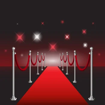 

Laeacco Red Carpet Silver Barriers Shiny Flashes Show Party Baby Child Banner Photographic Background Photo Backdrop Photocall