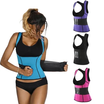 

Chest Push Up Sleeveless Tunic Neoprene Corset Body Shaping Tummy Control Vest Belts Set Woman Slimming Corset Shapewear Vest