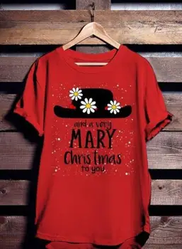 

Mary Poppins And A Very Mary Christmas To You T-Shirt Red Cotton Men Cool Casual pride t shirt men Unisex Fashion tshirt