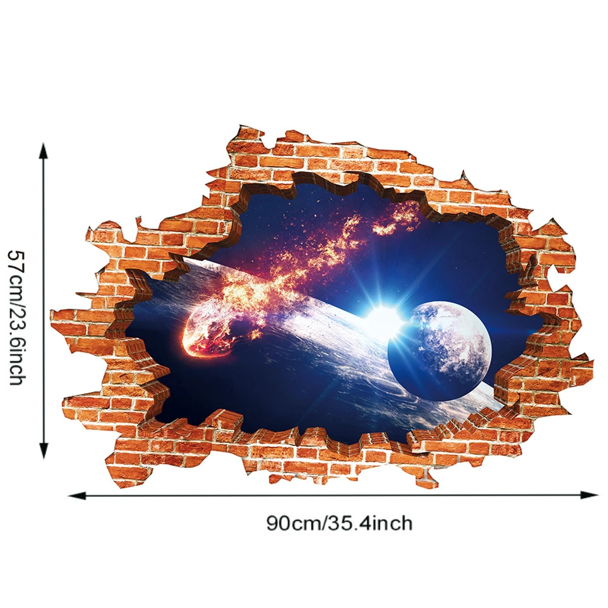 3D стикер на стену, космическое пространство, планета, разбитая Наклейка на стену, s для детской комнаты, спальни, украшение дома, наклейки, фрески adesivo de parede