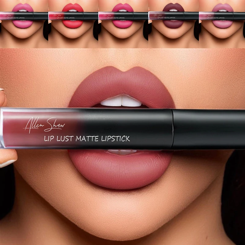 Allenshaw Matte Lip Gloss 12 Colors Nude Waterproof Liquid Lipstick Long Lasting Lip Makeup Red Wine Moisturizer Smooth Lip Blam Allenshaw Matte Lip Gloss 12 Colors Nude Waterproof Liquid Lipstick Long Lasting Lip Makeup Red Wine Moisturizer Smooth Lip Blam