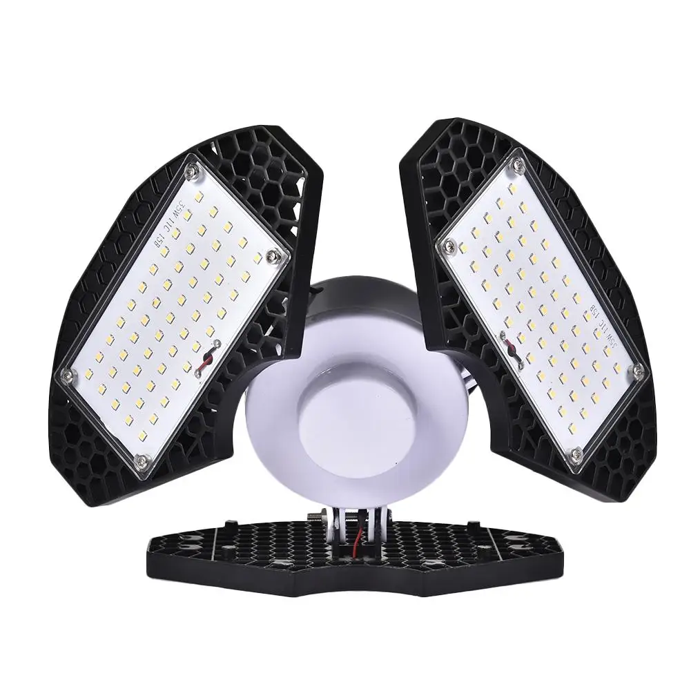 LED Garage Lights,100W Deformable LED Garage Ceiling Lights12500 LM CRI 80 Led Shop Lights for Garage, Garage Lights with 3 Adju