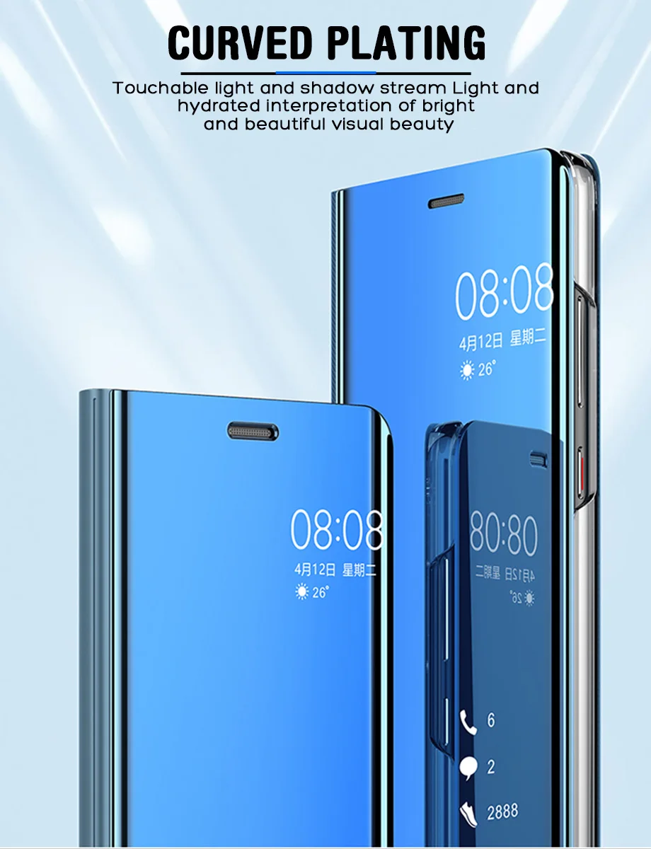 Умный зеркальный стенд флип-чехол для телефона samsung Galaxy S6 S6Edge S6 Edge Plus S7 Edge S8 Plus S9 Plus S11 Plus S101 S10 Plus чехол