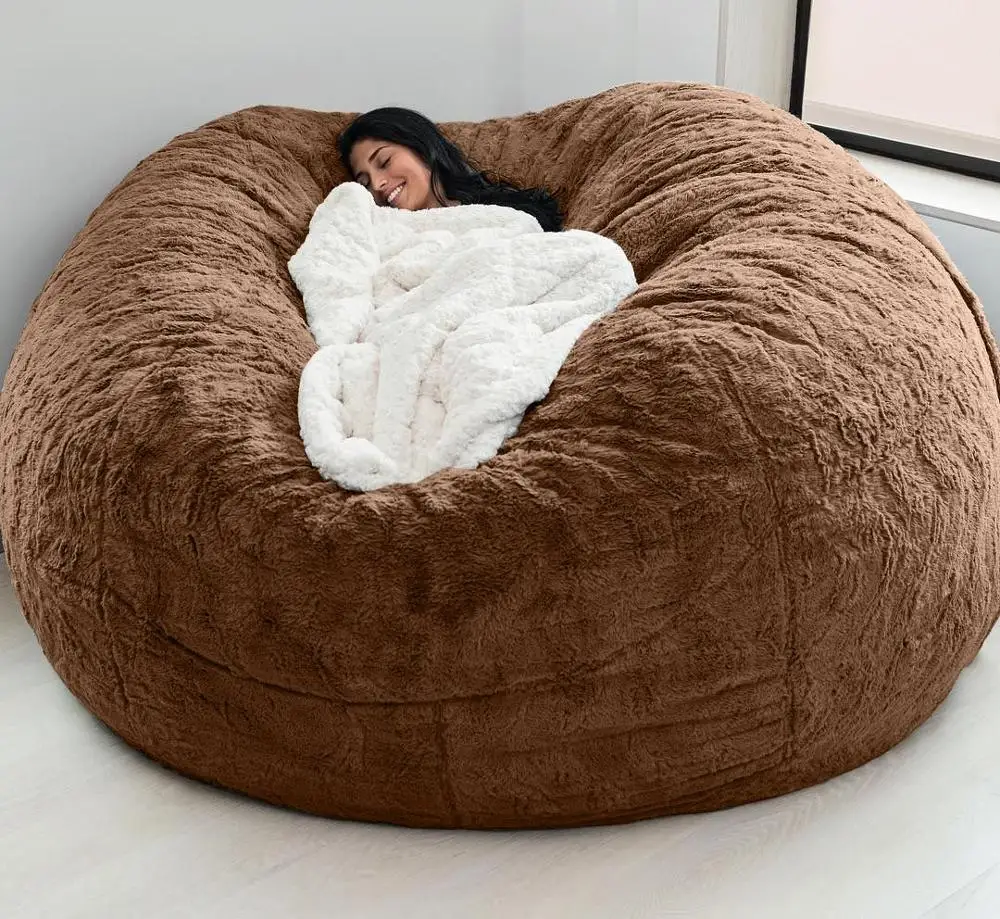 Big Bean Bag Sofa Puff No Filler Floor Seat Futon Lazy Sofa Bed Couch Tatami Comfy Lounge Chair