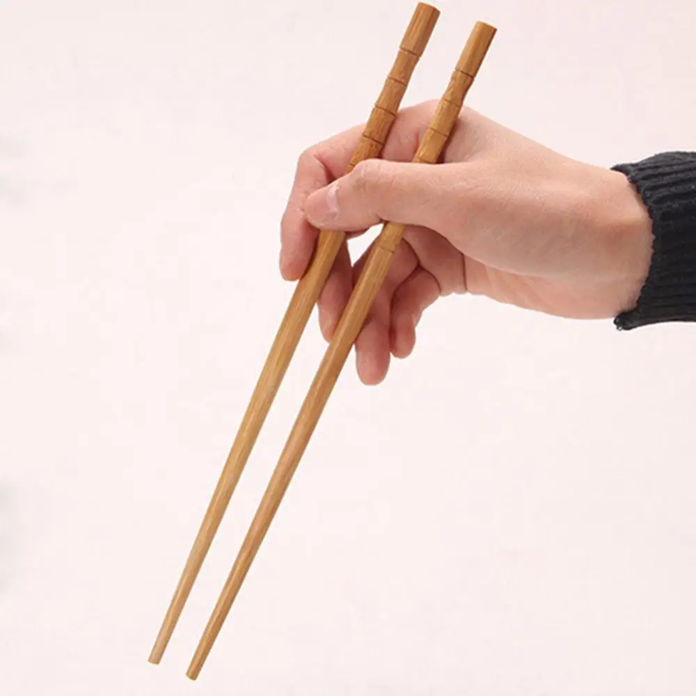 3 пары, натуральные бамбуковые деревянные палочки для еды, здоровые китайские карбонизации, многоразовые кухонные палочки для суши, посуда, палочки для суши