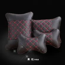 Автомобильная подушка, комплект из четырех предметов, Автомобильная подушка для подголовника, подушка для поддержки поясницы, универсальная подушка, полностью искусственная кожа, поколение Fa