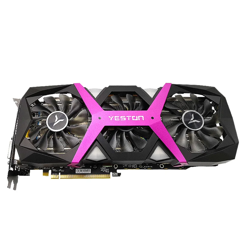 Видеокарта Yeston Radeon RX590 8G GDDR5 256bit PCI Express x16 3 0 для видеоигр видеокарта DVI + HDMI * DP