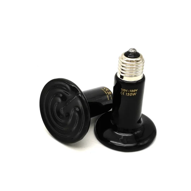 110V 220V Pet Heating lamp Infrared Ceramic Emitter Heat Light Bulb Pet Brooder Chickens Reptile Lamp 25/50/75/100/150/200W 5