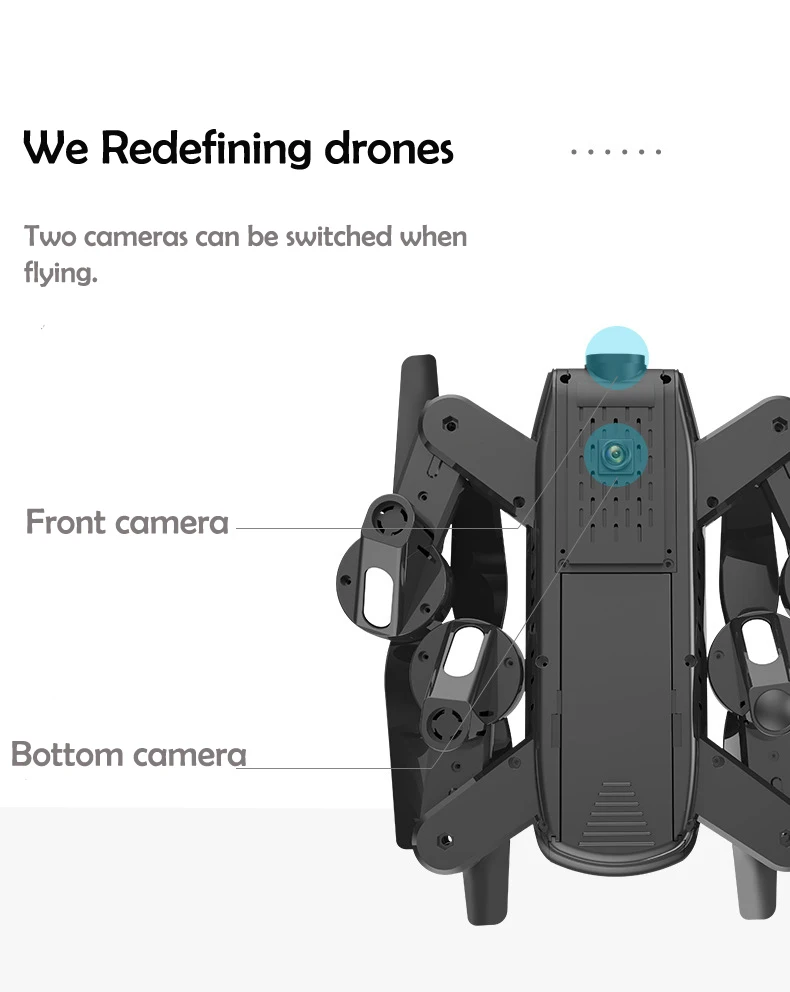 Универсальный Дрон 4K Дрон с WiFi FPV 4 K/720 P двойная камера оптический поток Квадрокоптер складной селфи Дрон VS XS816 SG106 M70 E58 E520