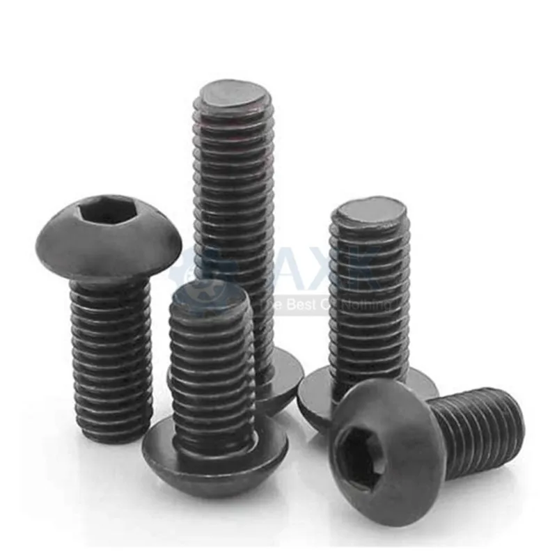

Free shipping 100PCS M4 series 10.9 pan round head hex socket screws M4*6/8/10/12-50 mm the mushroom