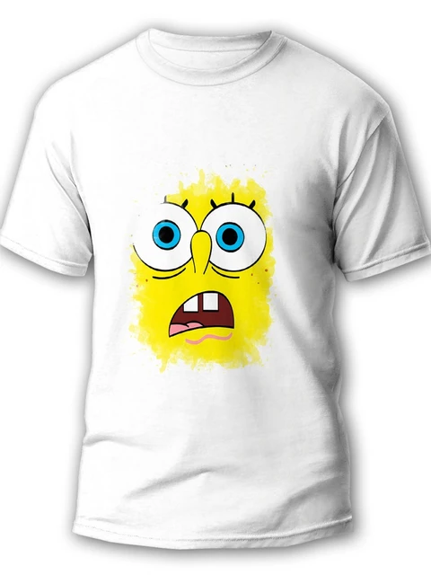 T shirt erkek beyaz sünger Bob (çizgi film, sünger, sünger Bob SpongeBob  SquarePants) 20130 - AliExpress