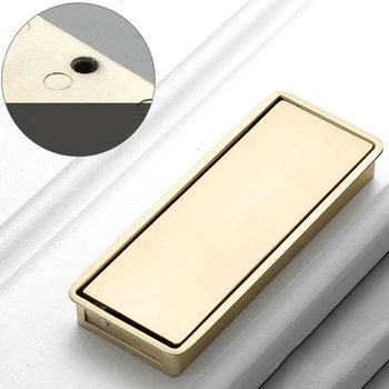 

Wardrobe Door Drawer Handle Drawer Handle Concealed Flip Handle Black Gray Grooving Furniture Buckle Hand
