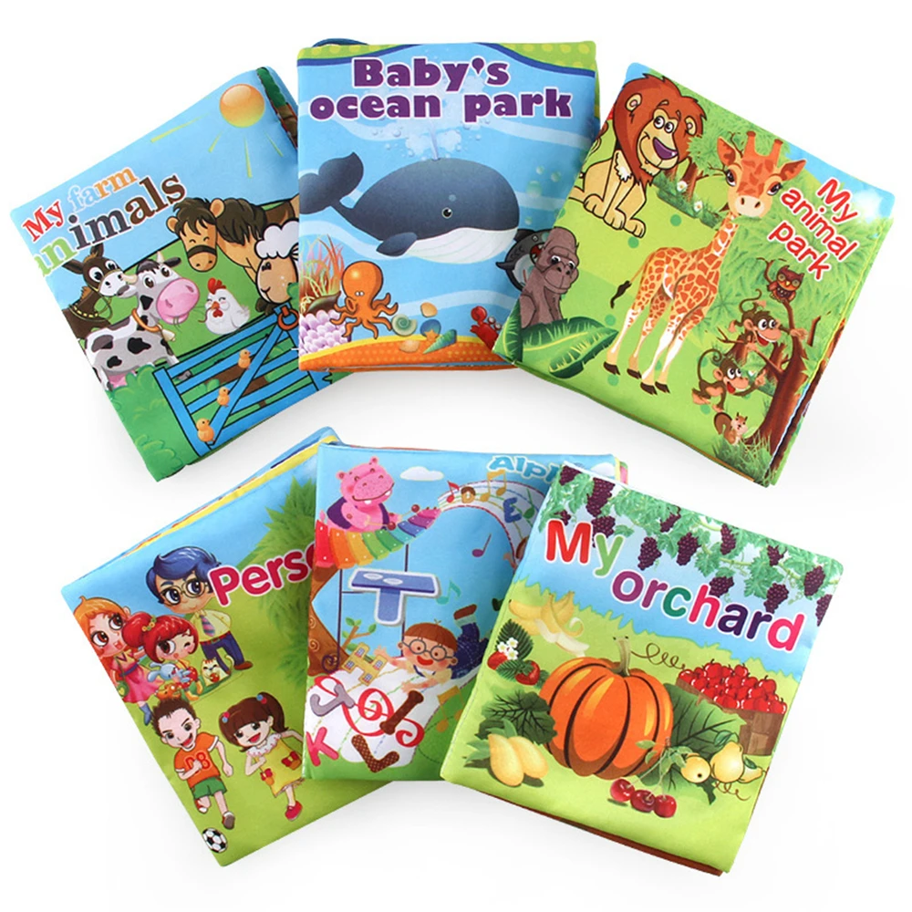 10 страниц розничная детские игрушки дети раннего развития ткани книги детские красочные развивающие разворачивание деятельности книга