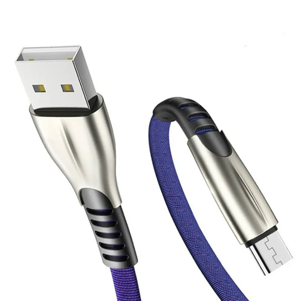 

Incredibly Durable Strength Zinc Alloy Reinforcement Flat Denim Data Line For Android Shark Fin Woven Flat Noodle Line