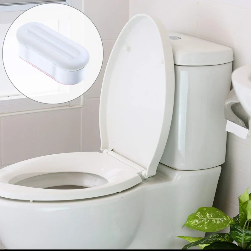 

4pc Portable Bumpers Toilet Seat Cover Lifter Kit with Strong Adhesive Avoid Touching Hygienic Clean Supplies CM