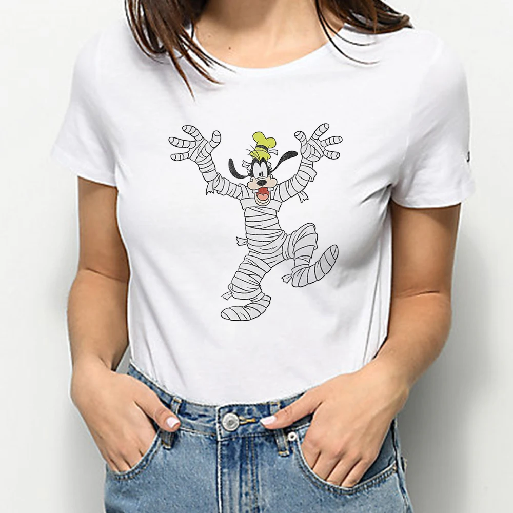 Забавные футболки для мам Goofy модель 2022 года Повседневная Уличная одежда Диснея