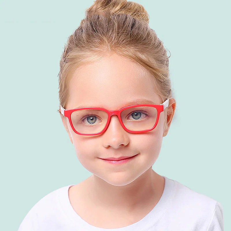 Детские гибкие силиконовые анти-синий светильник, оптические очки, гибкие цельные безопасные очки, простые зеркальные очки, оправа для очков