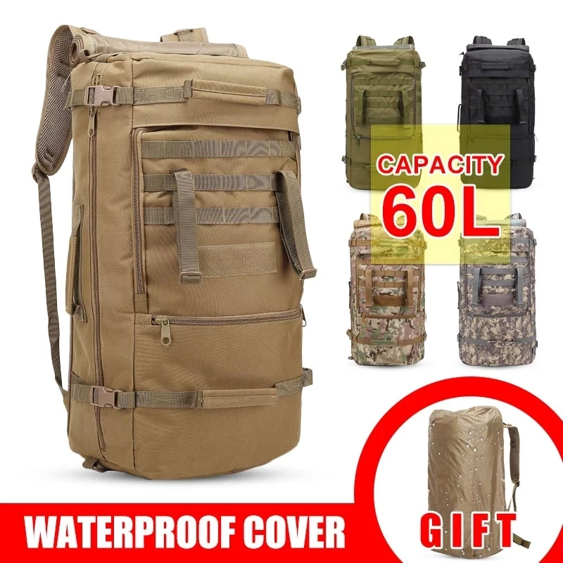 60L Outdoor Bags Multifunction Military Tactical Backpack Hiking Camping Trekking Shoulder Bag Sports | Спорт и развлечения