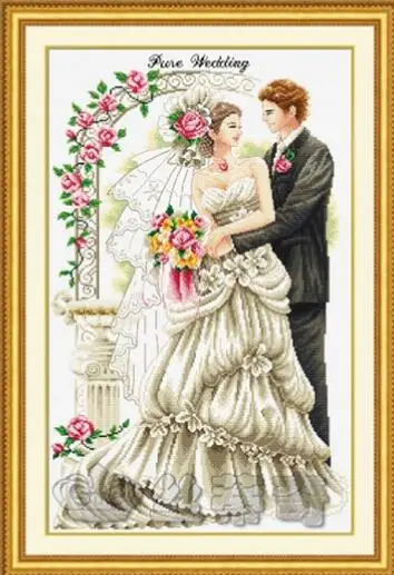 Cross Stitch Kit Pure Wedding Bride and Groom Marriage Happiness